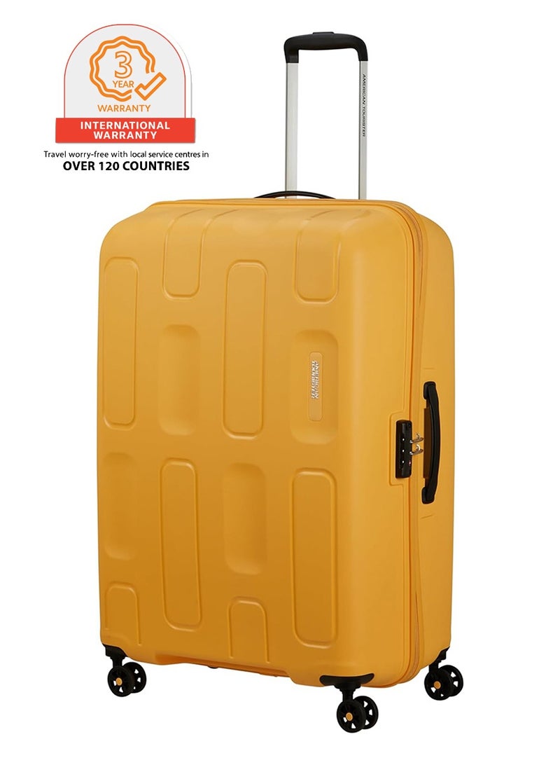AMERICAN TOURISTER Ellipso Suitcase, Check-In Size 68 cm / 25 inch, 4 Spinner Wheels, Hard Top, Polypropylene, Apricot Blush|Lightweight|Scratch Resistant Texture|TSA Lock - 3 Years International Warranty - Image 1